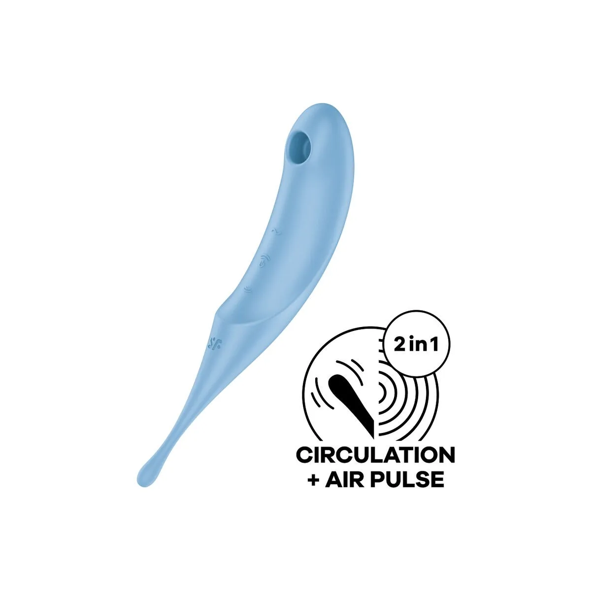 Twirling Pro Air Pulse Stimulator & Vibrator Blau von Satisfyer Air Pulse | Fesselliebe.de
