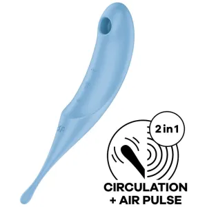 Twirling Pro Air Pulse Stimulator & Vibrator Blau von Satisfyer Air Pulse | Fesselliebe.de