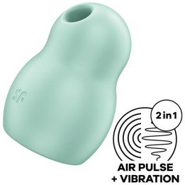 Pro To Go 1 Doppelter Luftpulsstimulator & Vibrator Grün von Satisfyer Air Pulse | Fesselliebe.de