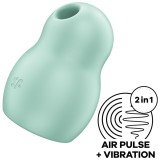 Pro To Go 1 Doppelter Luftpulsstimulator & Vibrator Grün von Satisfyer Air Pulse | Fesselliebe.de