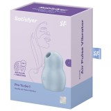 Pro To Go 1 Doppelter Luftpulsstimulator & Vibrator Blau von Satisfyer Air Pulse | Fesselliebe.de
