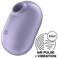 Pro To Go 2 Doppelter Luftpulsstimulator & Vibrator Violett von Satisfyer Air Pulse
