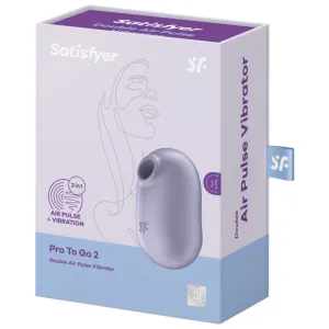 Pro To Go 2 Doppelter Luftpulsstimulator & Vibrator Violett von Satisfyer Air Pulse