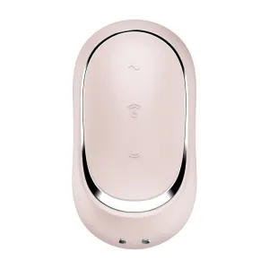 Pro To Go 2 Doppelter Luftpulsstimulator & Vibrator Beige von Satisfyer Air Pulse