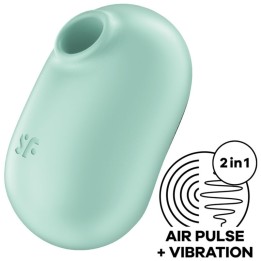 Pro To Go 2 Doppelter Luftpulsstimulator & Vibrator Grün von Satisfyer Air Pulse | Fesselliebe.de