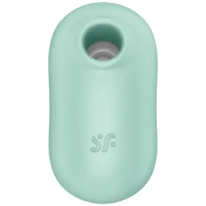 Pro To Go 2 Doppelter Luftpulsstimulator & Vibrator Grün von Satisfyer Air Pulse