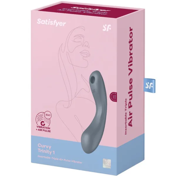 Curve Trinity 1 Air Pulse Vibration Grau von Satisfyer Air Pulse | Fesselliebe.de