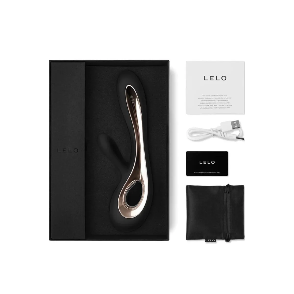 Soraya 2 Schwarzer Rabbitvibrator von Lelo | Fesselliebe.de
