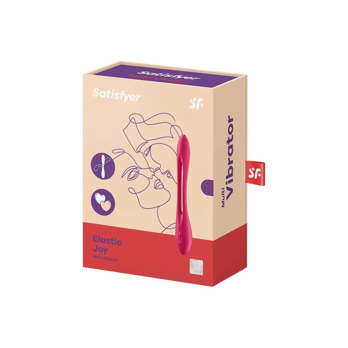 Elastic Joy Multi Vibrator Rot von Satisfyer Vibrator | Fesselliebe.de