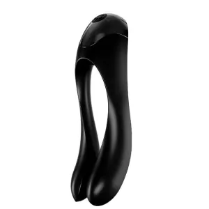 Candy Cane Fingervibrator Schwarz von Satisfyer Vibrator