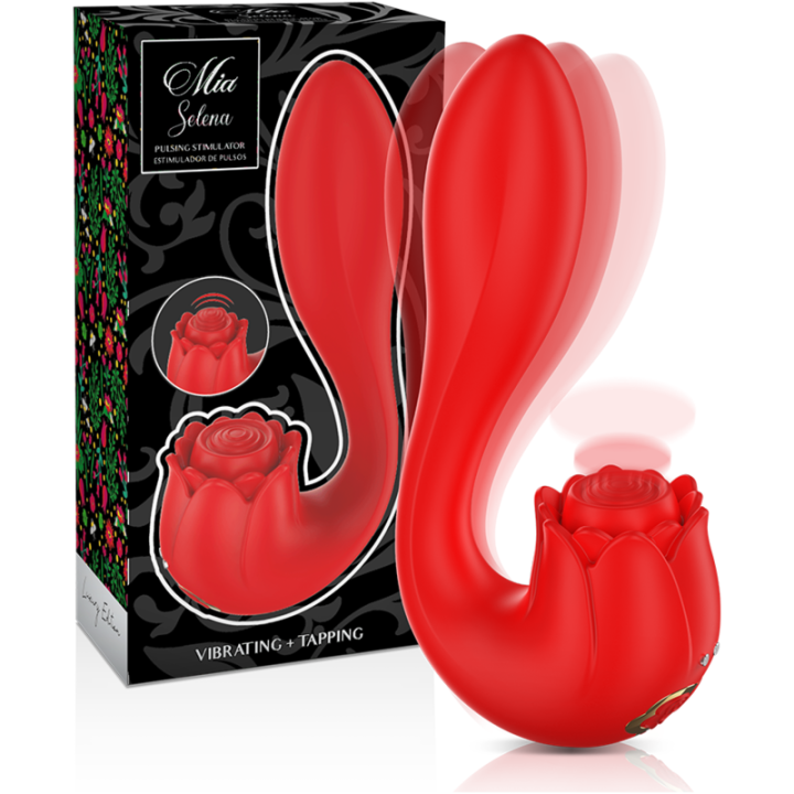 Selena Stimulator Vibrieren + Klappen Rot von Mia | Fesselliebe.de