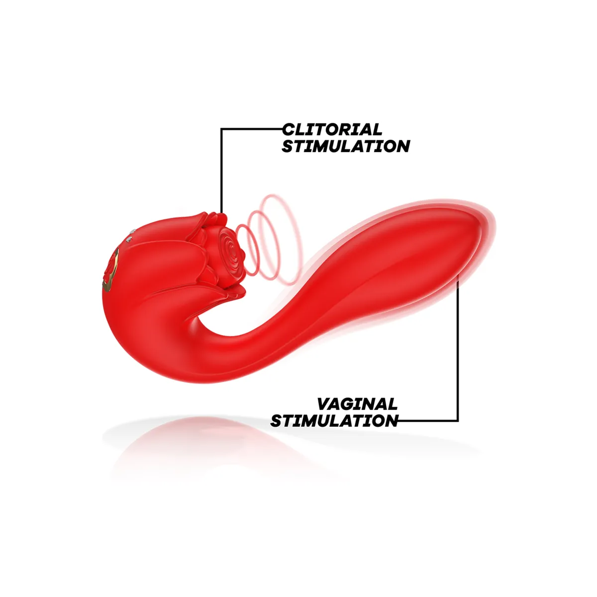 Selena Stimulator Vibrieren + Klappen Rot von Mia | Fesselliebe.de