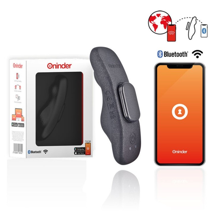 Manila Panty wiederaufladbarer Vibrator 9 Geschwindigkeiten 9,6 cm X 2,6 cm - Kostenlose App von Oninder | Fesselliebe.de