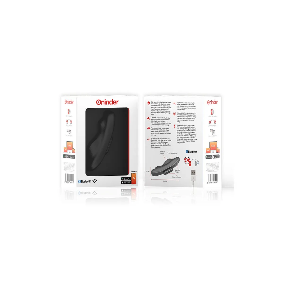 Manila Panty wiederaufladbarer Vibrator 9 Geschwindigkeiten 9,6 cm X 2,6 cm - Kostenlose App von Oninder | Fesselliebe.de