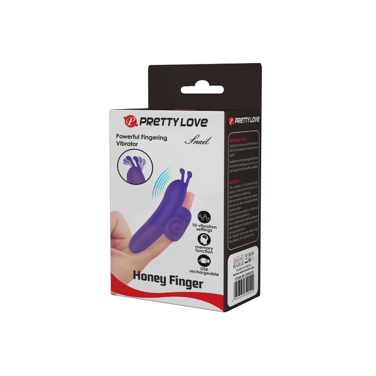 Snail Leistungsstarker Lila Fingerstimulator von Pretty Love | Fesselliebe.de