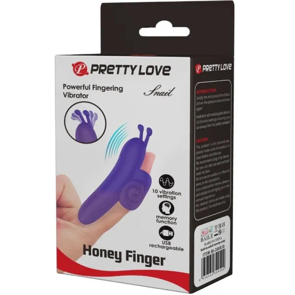 Snail Leistungsstarker Lila Fingerstimulator von Pretty Love | Fesselliebe.de