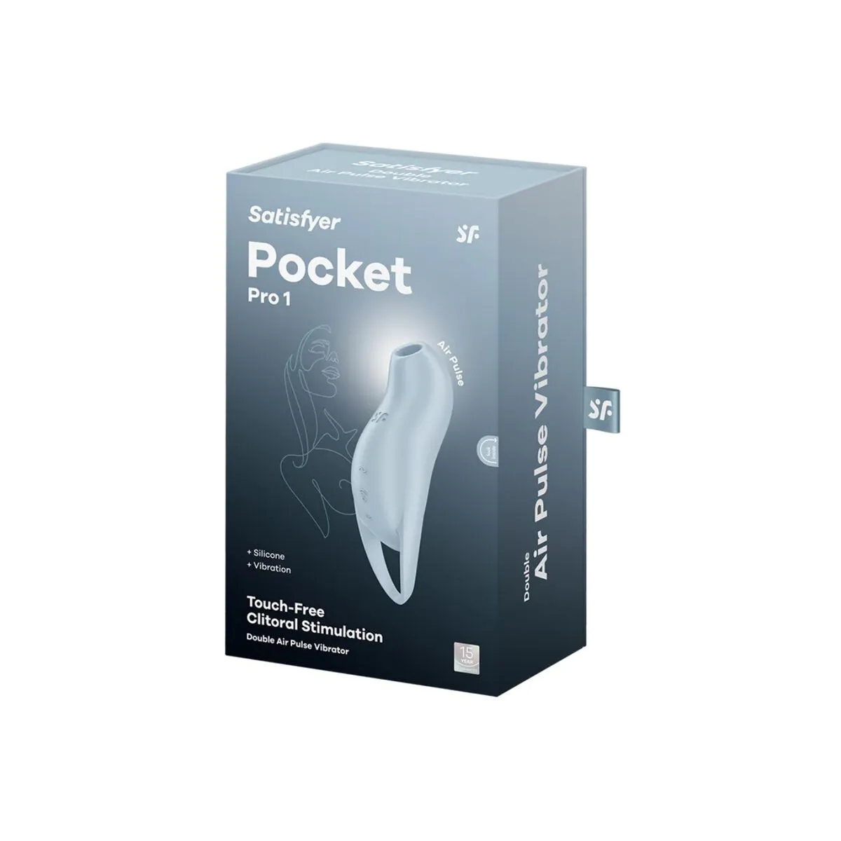 Pocket Pro 1 Klitoris-Stimulator Hellblau von Satisfyer Air Pulse | Fesselliebe.de