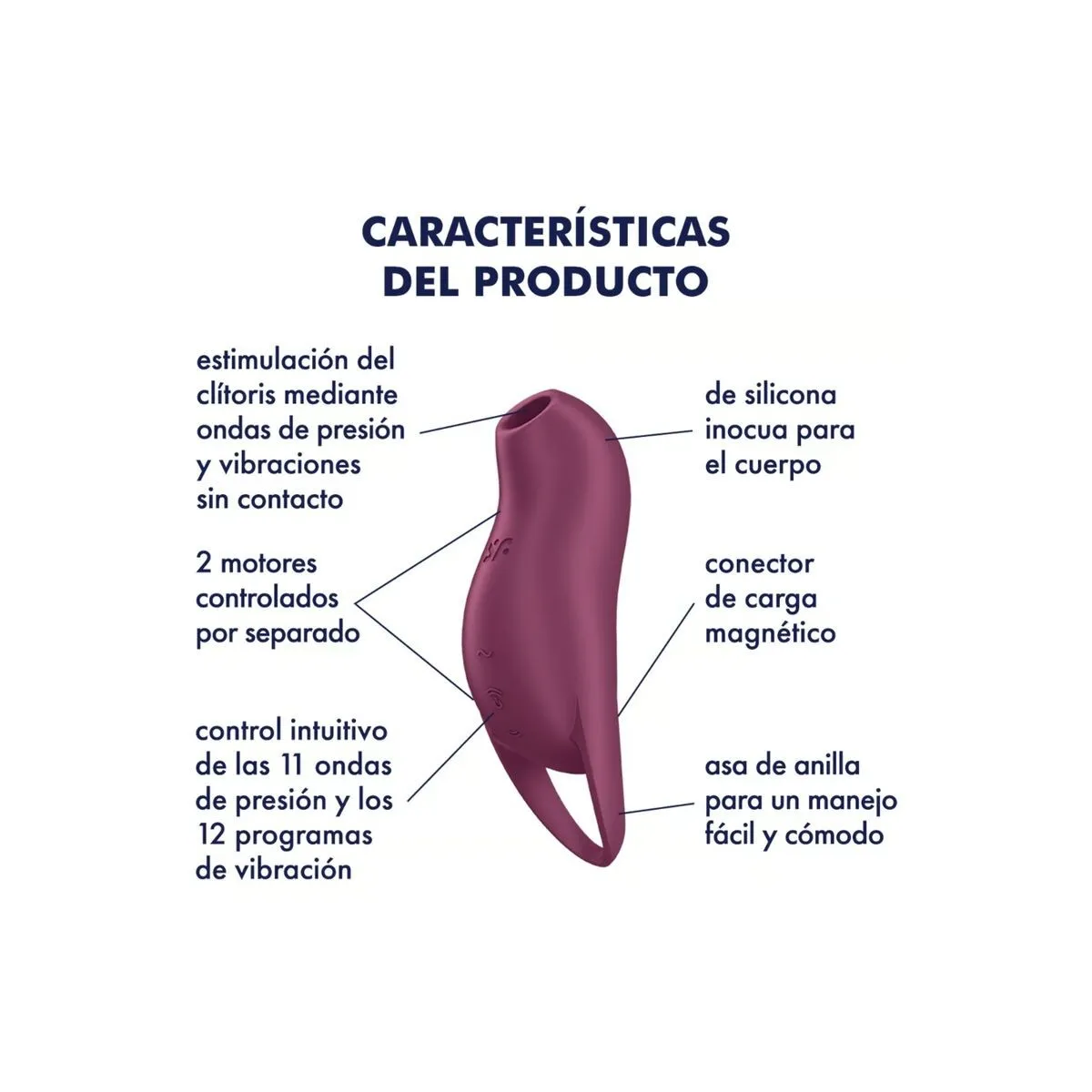 Pocket Pro 1 Klitoris-Stimulator Granat von Satisfyer Air Pulse | Fesselliebe.de