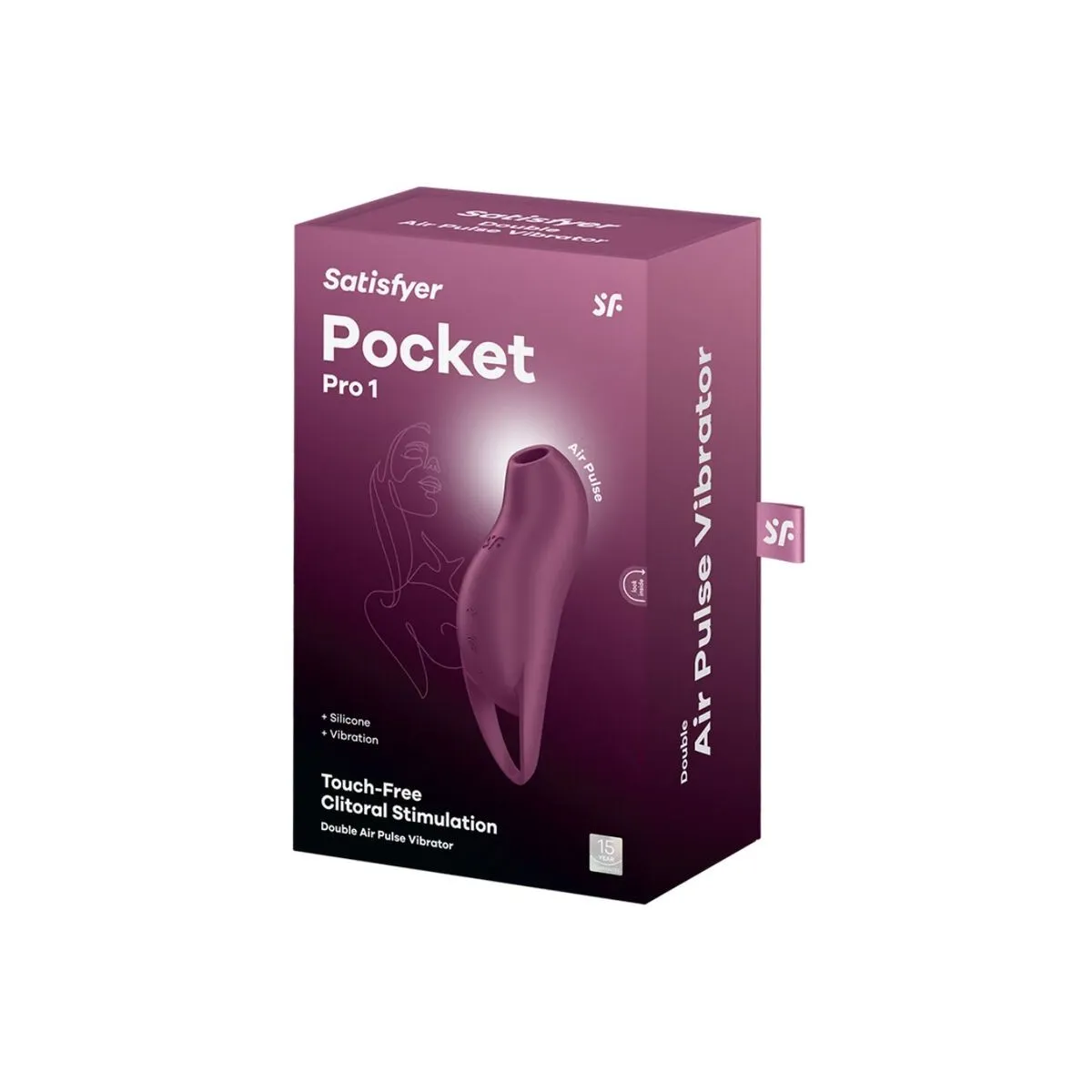 Pocket Pro 1 Klitoris-Stimulator Granat von Satisfyer Air Pulse | Fesselliebe.de