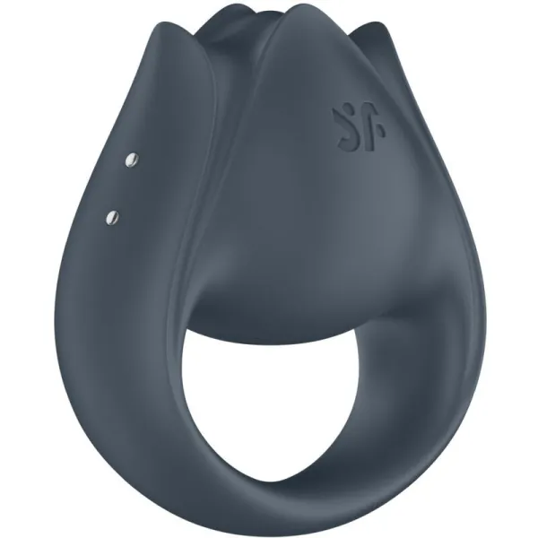 Perfect Pair 2 Multivibrator 2 In 1 Penisring und Fingerstimulator Grau von Satisfyer Partner | Fesselliebe.de