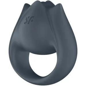 Perfect Pair 2 Multivibrator 2 In 1 Penisring und Fingerstimulator Grau von Satisfyer Partner