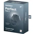 Perfect Pair 2 Multivibrator 2 In 1 Penisring und Fingerstimulator Grau von Satisfyer Partner