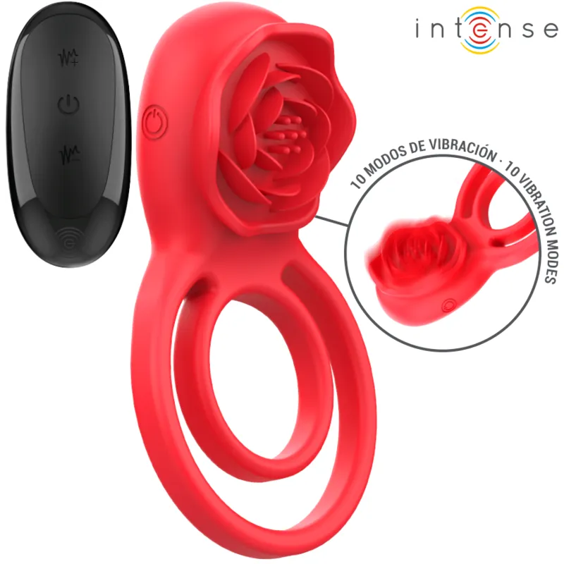Gail Stimulator Rose 10 Vibrationen Rot mit Fernbedienung von Intense Fun | Fesselliebe.de