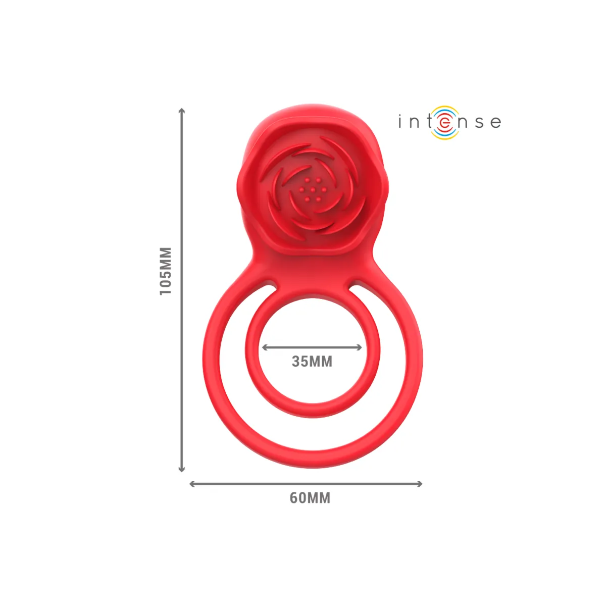 Gail Stimulator Rose 10 Vibrationen Rot mit Fernbedienung von Intense Fun | Fesselliebe.de