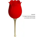 Rose Lover Rose Klitoris-Stimulator 12 Vibrationen Rot von Pretty Love