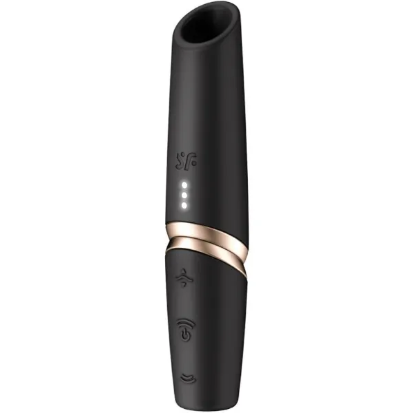 Perfect Kiss Wave Klitoris-Stimulator Schwarz / Gold von Satisfyer Air Pulse | Fesselliebe.de