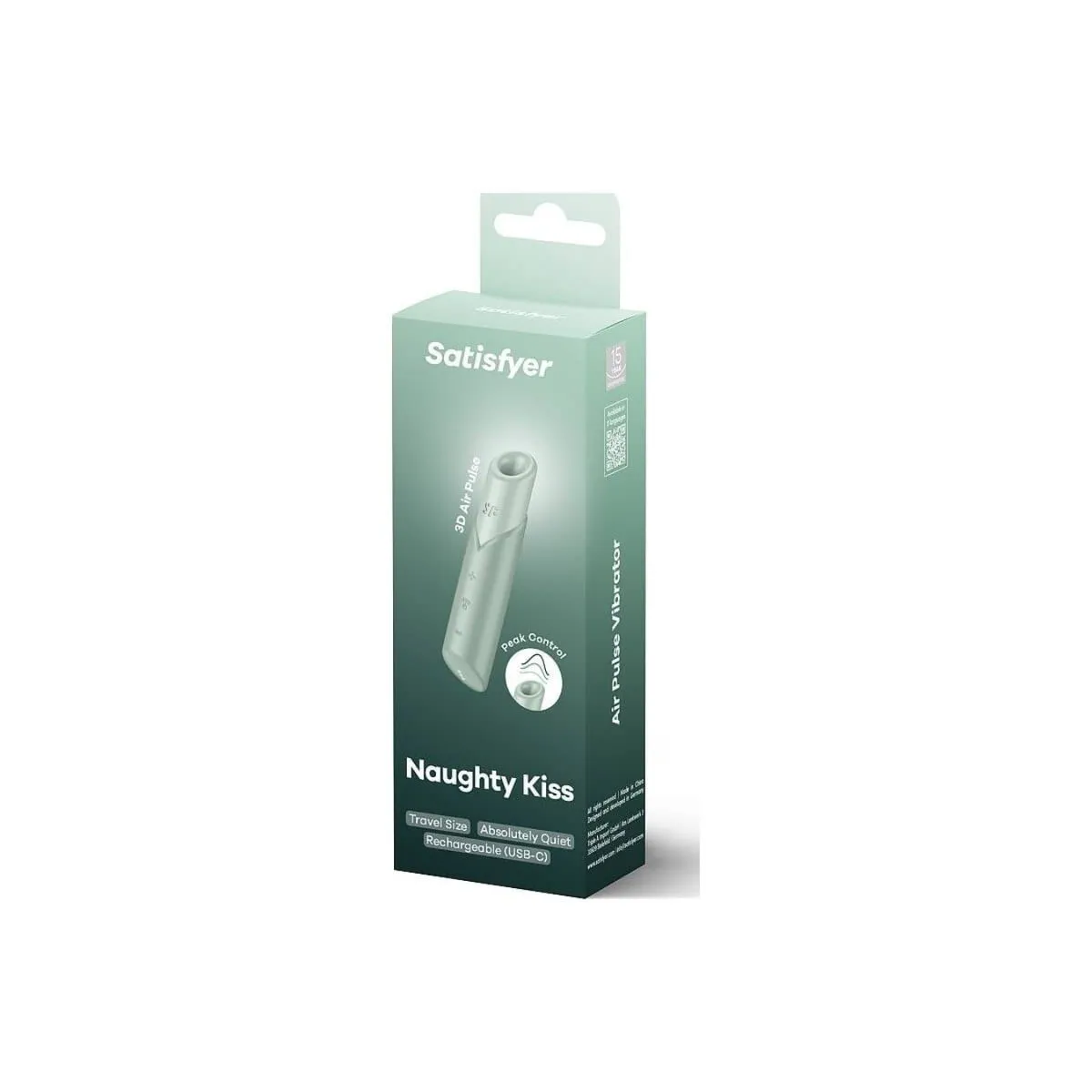 Naughty Kiss Wave Klitoris-Stimulator Aquamarin von Satisfyer Air Pulse | Fesselliebe.de