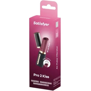 Pro 2 Kiss Wave Klitoris-Stimulator Granat / Schwarz von Satisfyer Air Pulse