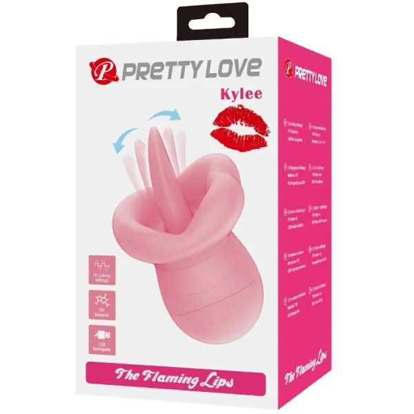 Kylee Zungen-Klitoris-Stimulator 10 Vibrationen Nude Pink von Pretty Love | Fesselliebe.de