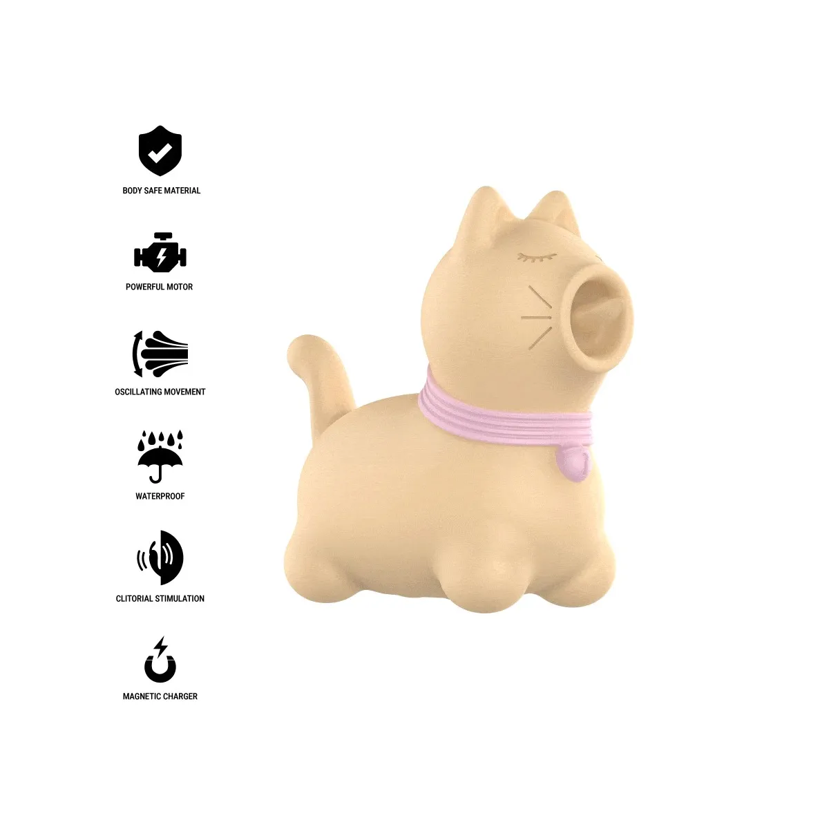 Toulouse Stimulator mit 360º Rotierender Zunge Gelb von Intense Fun | Fesselliebe.de