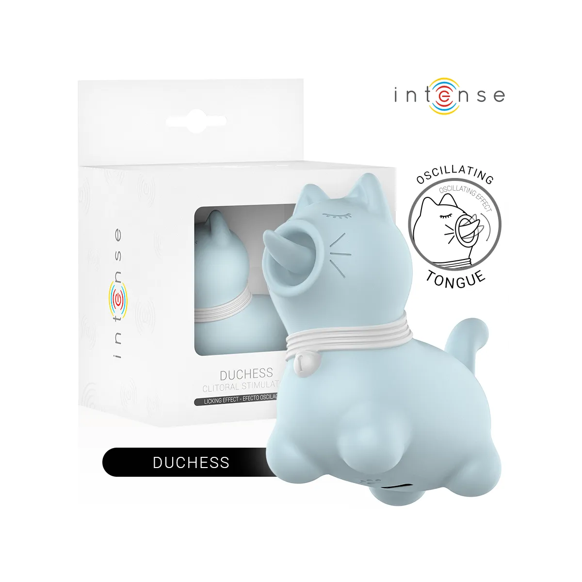 Duchess Stimulator mit Rotierender Zunge 360º Blau von Intense Fun | Fesselliebe.de