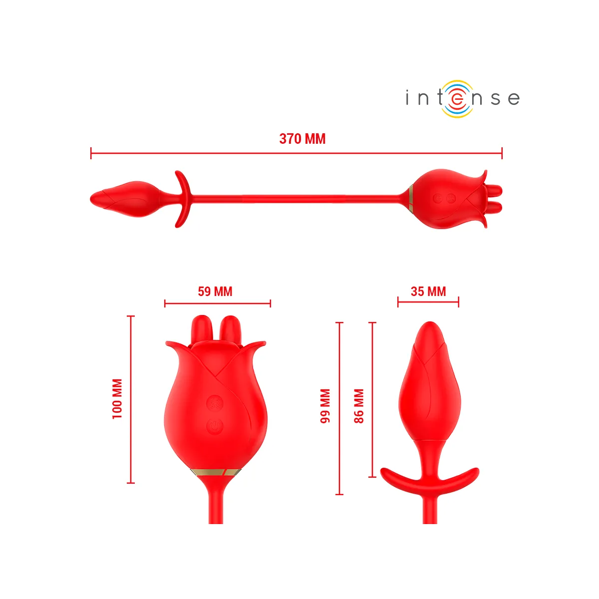 Melanie Doppelter Klitorisstimulator mit Zickzack-Zunge von Intense Fun | Fesselliebe.de