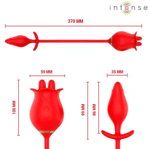 Melanie Doppelter Klitorisstimulator mit Zickzack-Zunge von Intense Fun