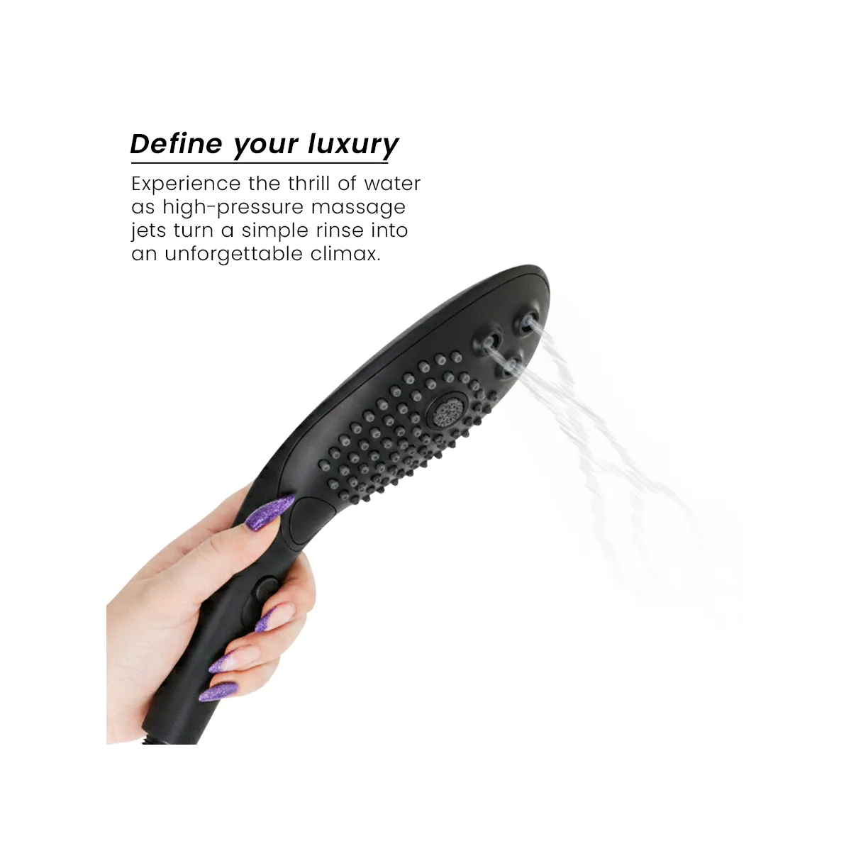 Wave Klitoralstimulierender Duschkopf Schwarz von Womanizer | Fesselliebe.de