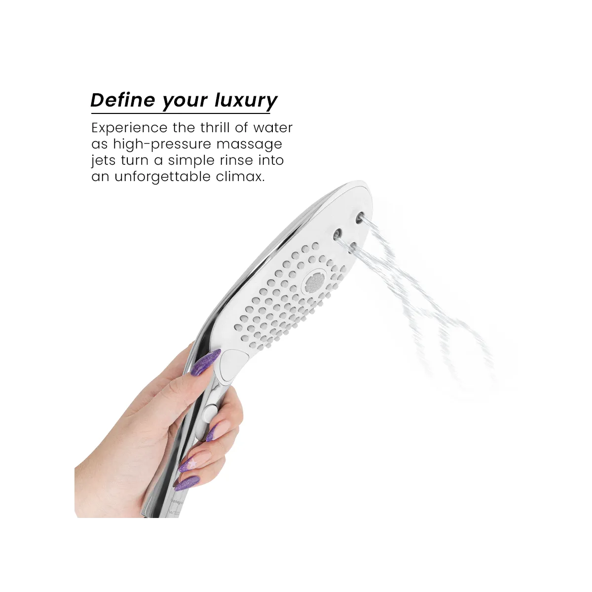 Wave Klitoralstimulierender Duschkopf Chrom von Womanizer | Fesselliebe.de