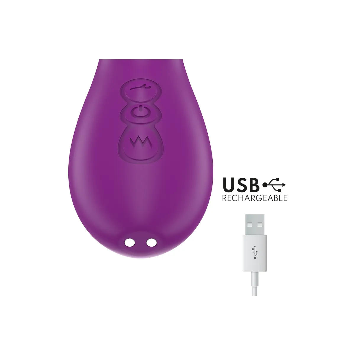 Ateneo wiederaufladbarer Multifunktionsvibrator 7 Vibrationen mit Oszillierender Zunge und Lila Saugrohr von Intense Fun | Fesselliebe.de