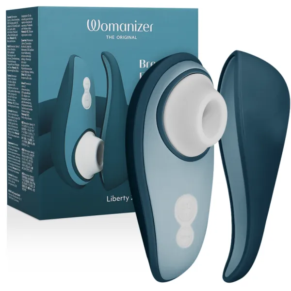Liberty 2 Klitorisstimulator & Saugrohr Blau von Womanizer | Fesselliebe.de