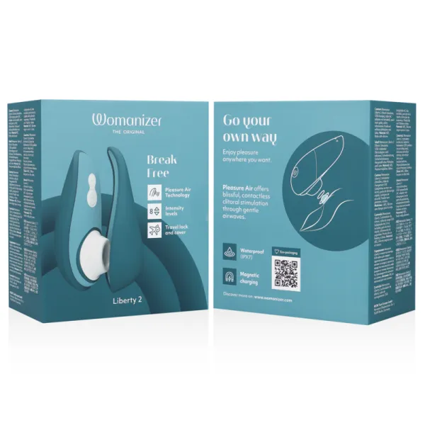 Liberty 2 Klitorisstimulator & Saugrohr Blau von Womanizer | Fesselliebe.de