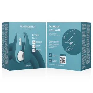Liberty 2 Klitorisstimulator & Saugrohr Blau von Womanizer