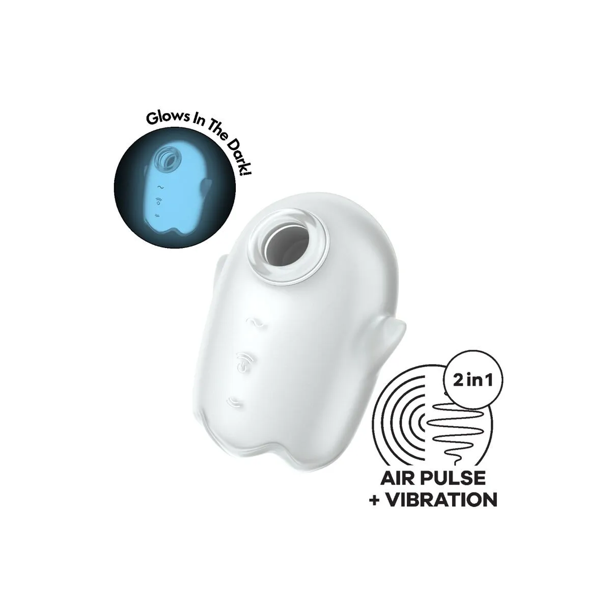 Glowing Ghost Air Pulse & Vibrator Weiss von Satisfyer Air Pulse | Fesselliebe.de