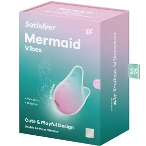 Mermaid Vibes Stimulator & Vibrator Mint und Pink von Satisfyer Air Pulse