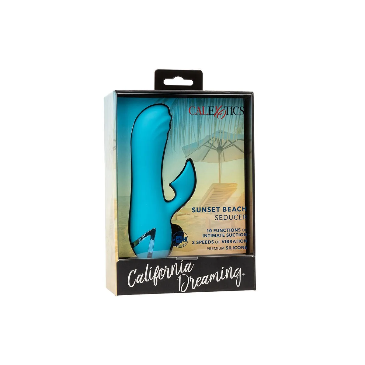 Sunset Beach Seducer Vibrator & Stimulator 10 Funktionen Blau von Calexotics | Fesselliebe.de