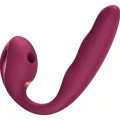 Allegro Einsetzbarer Doppel-Luftpulsvibrator Weinrot von Fun Factory