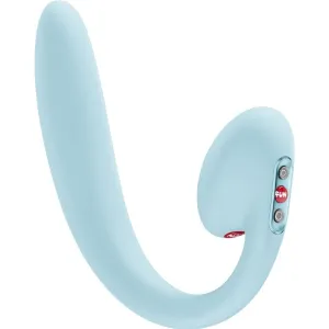 Crescendo Einsetzbarer Doppel-Luftpuls-Vibrator Eisblau von Fun Factory | Fesselliebe.de