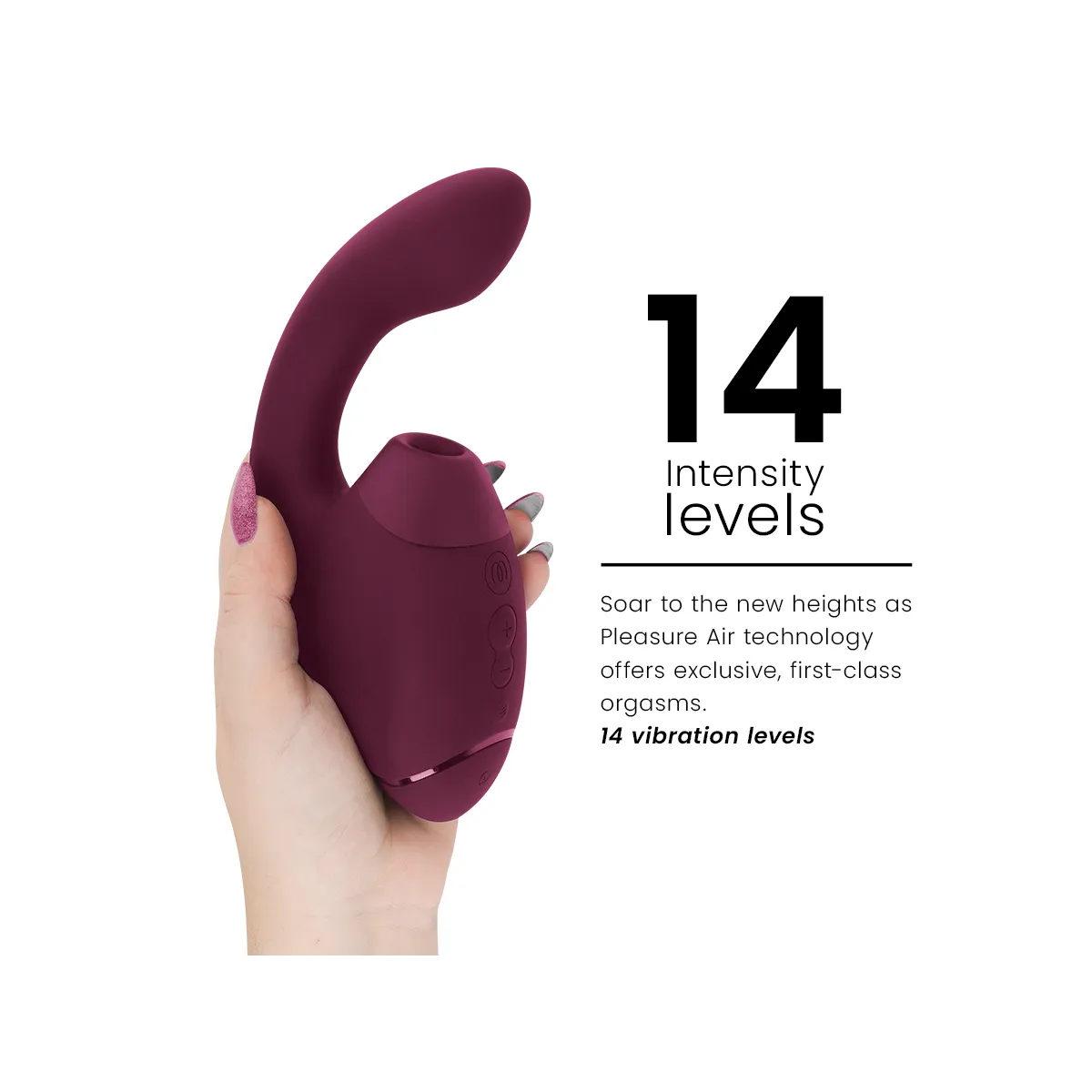 Duo Next Doppelter Klitoris- & G-Punkt-Stimulator, Dunkles Rosa von Womanizer | Fesselliebe.de