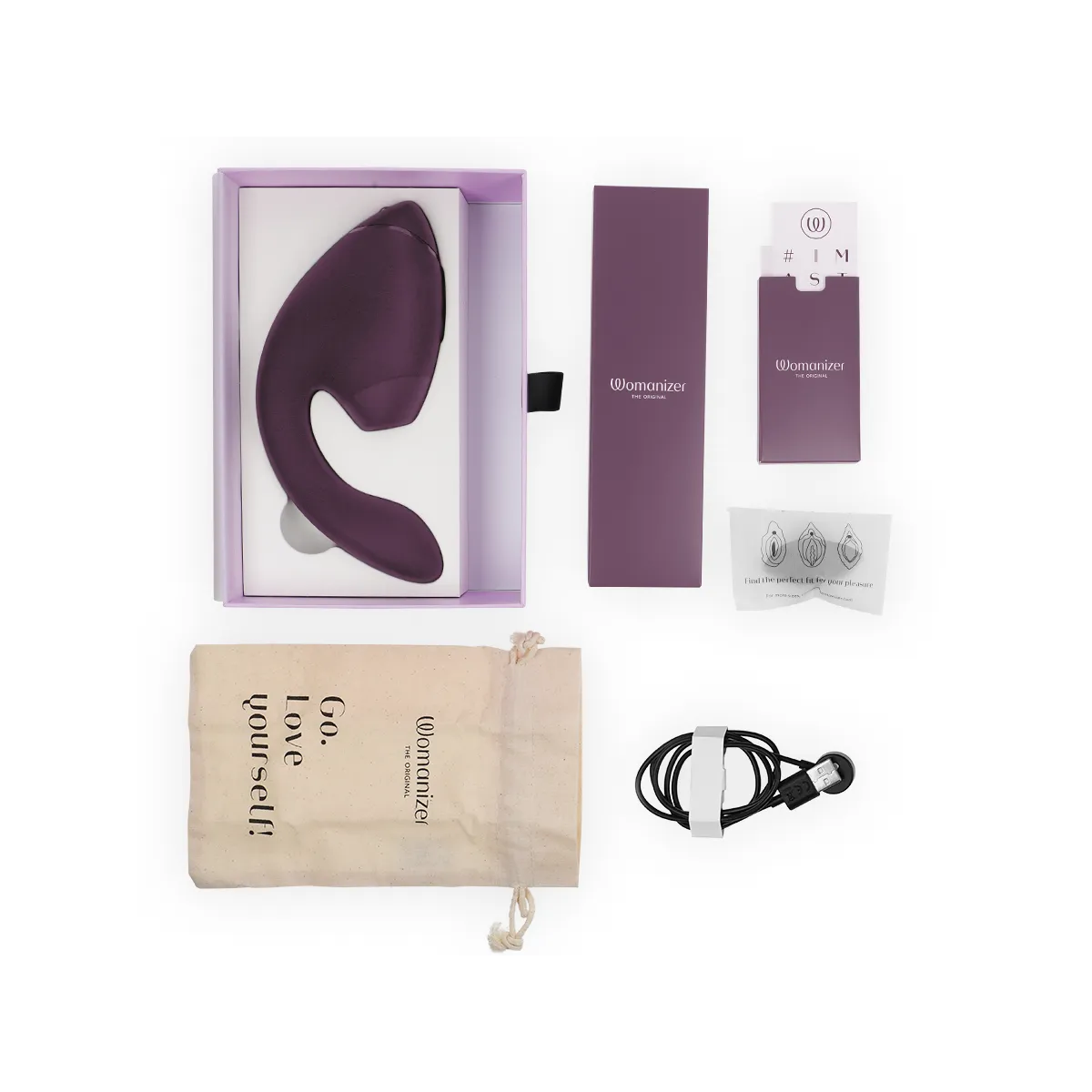 Duo Next Doppelter Klitoris- & G-Punkt-Stimulator Dunkellila von Womanizer | Fesselliebe.de